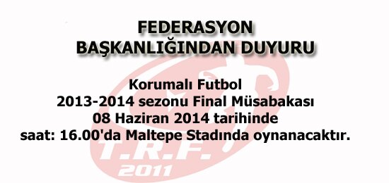 Korumalı Futbol 2013-2014 sezonu finali