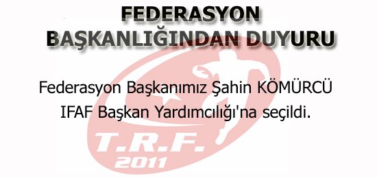 Federasyon Başka IFAF Başkan Yardımcısı oldu-21.03.2016